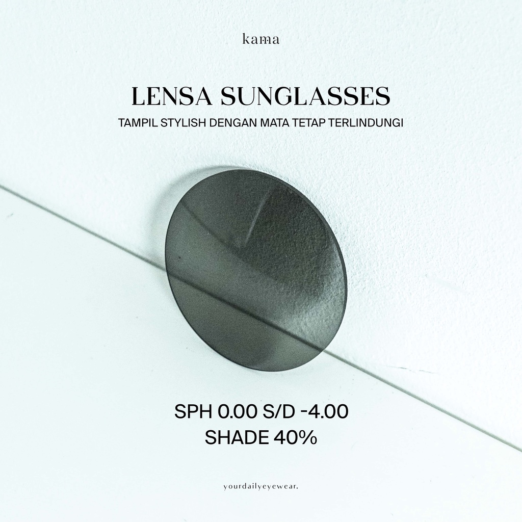 Lensa Sunglasses Hitam (Mata Normal & Mata Minus)