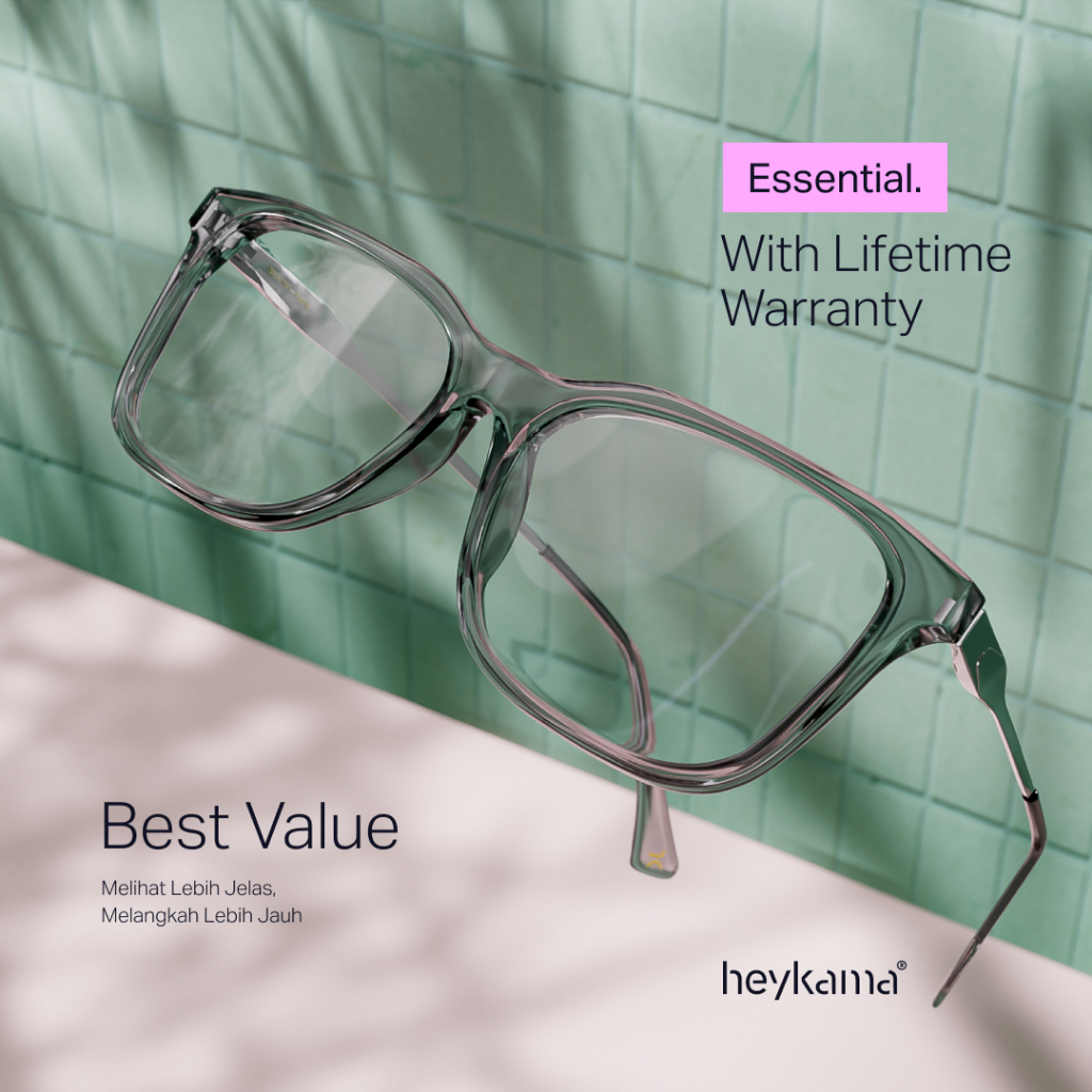 heykama - Frame Kacamata Naoya - Refine Collection ( Kacamata Rectangle )
