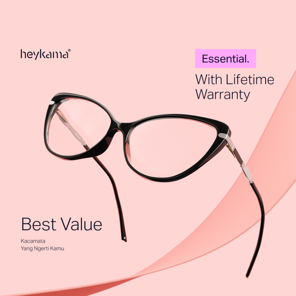 heykama - Frame Kacamata Doci - Feline Collection ( Kacamata Cat Eye )