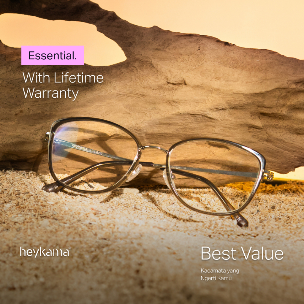 heykama - Frame Kacamata Chanti - Serene Collection ( Kacamata Semi Cat Eye )